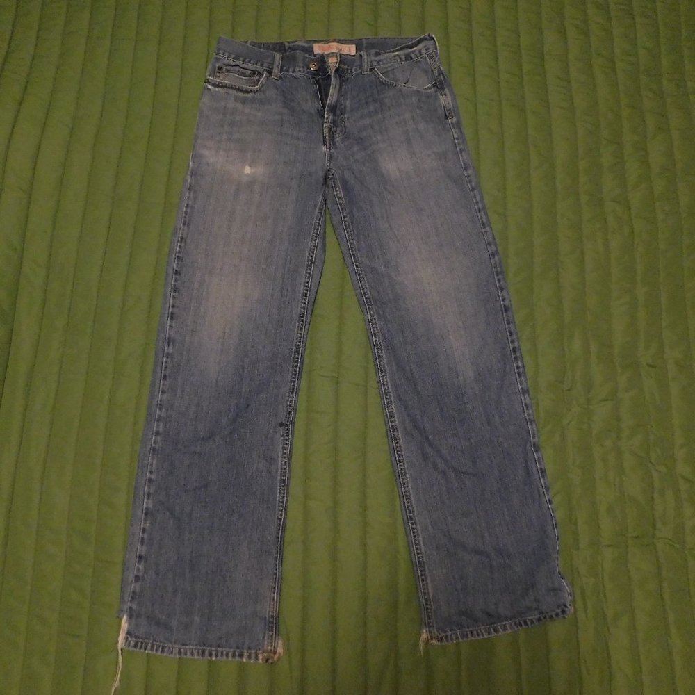 Mossimo frayed worn cuff good distress boyfriend jeans 32x34